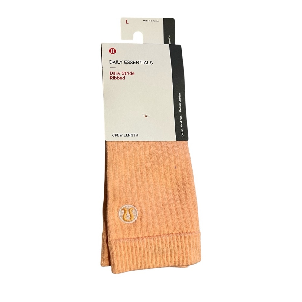 lululemon athletica Daily Essentials Ribbed Crew Socks - Peach